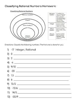 Distribute Color by Classifying worksheets to the students. . Classifying rational numbers worksheet 6th grade pdf